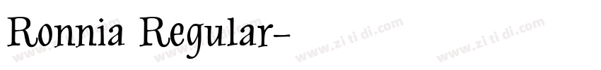 Ronnia Regular字体转换